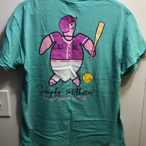 Ladies Simply southern softball t shirt